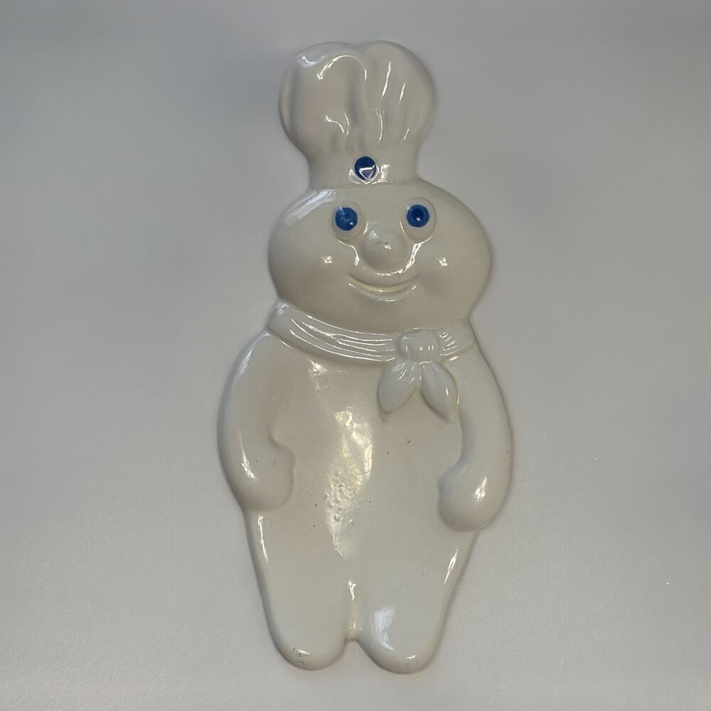 Vintage 1988 Pillsbury Doughboy Ceramic Spoon Rest Made in Taiwan Kitchen Decor